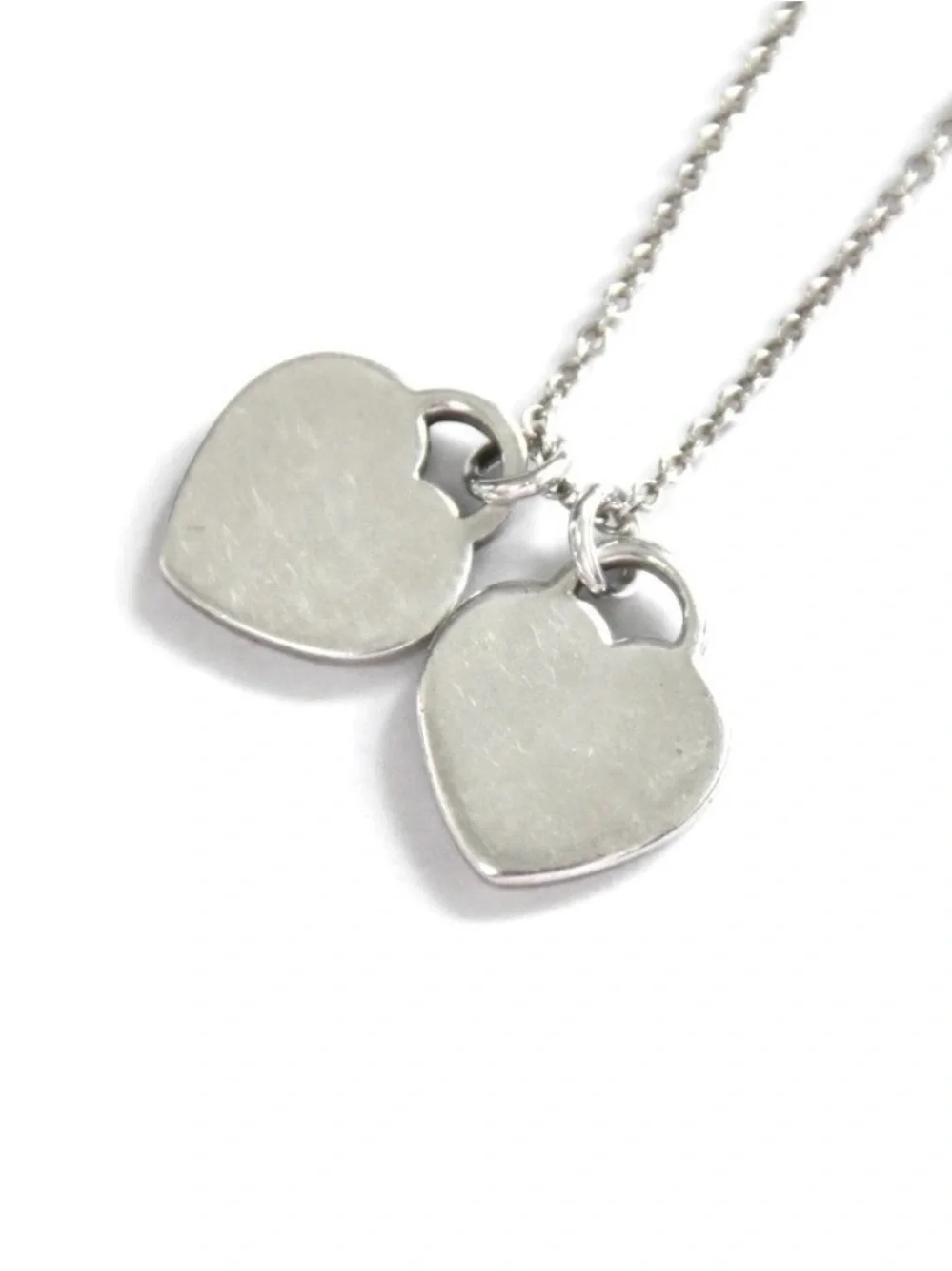 Tiffany & Co. Pink Mini Double Heart Tag Neclace - Picture 3 of 5